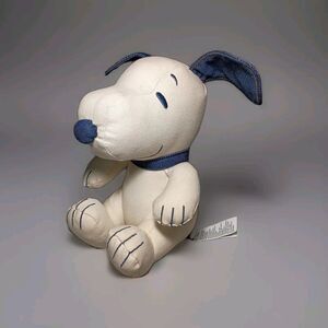 American Eagle Limited Edition Denim Snoopy Peanuts 8” Plush Stuffed Animal Rare